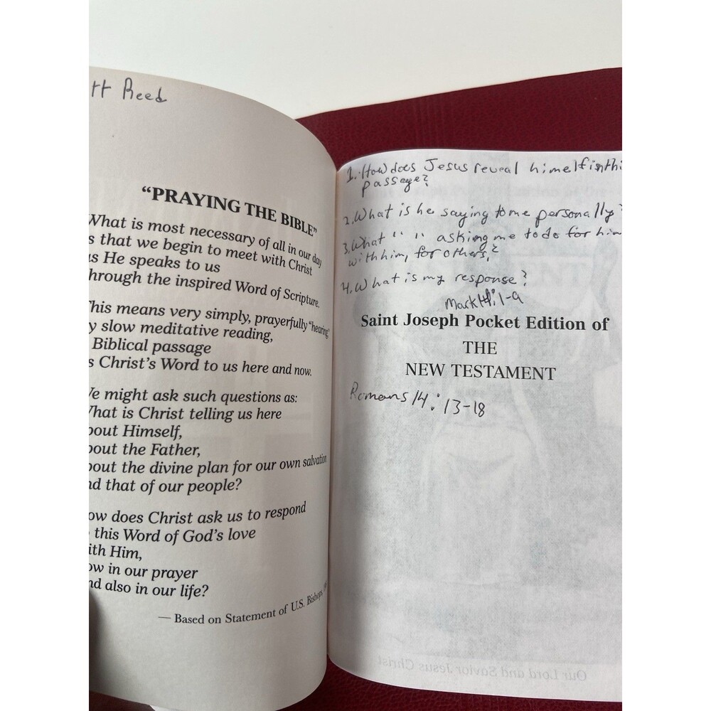 New American Bible Saint Joseph Ed Red + New Testament Translation Book Catholic - Picture 16 of 16